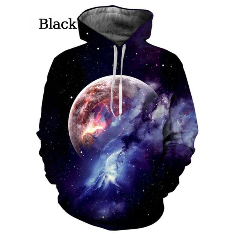 

3D Starry Sky Printed Hooded Sweater 3D Starry Sky Print Pullover Hoodie 1 piece XXXL