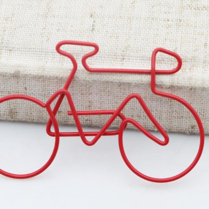 15 Stück Fahrradform Büroklammer 55x35mm Kleine Metallklemme Aktenordner-Clip Buchseitenmarkierungs-Clips für Büro Schule