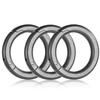 [TIMULTI] Round Carabiner Keychain, Stylish, Titanium, Lightweight, Compact, One-Touch Storage, 20kg Load Capacity (Titanium Gray * 3 Pieces)