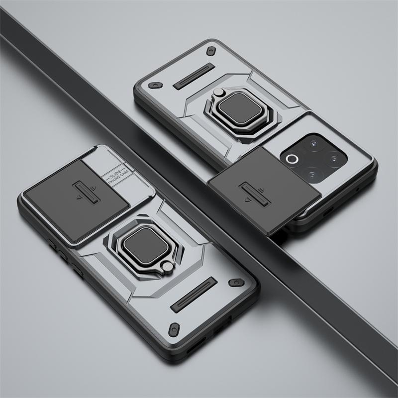 Ring Bracket Phone Case For Vivo iQOO 13 5G China Celulares For iQOO 13 Sliding Window Shockproof Hard Funda Back Cover