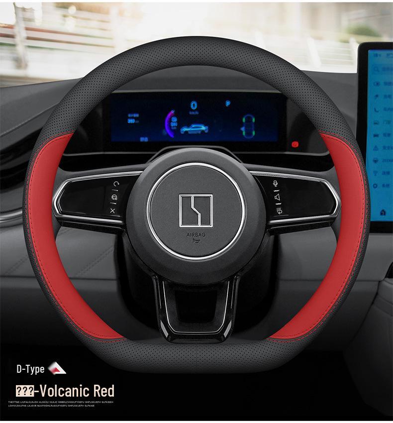 Funda para Volante Jike 7X: Cuero Genuino Ultra Fino, Todas las Estaciones, Ajuste Universal para Modelos 007, 001, 009MIX.