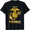 USMC  Pattern Design 100 Cotton Summer Casual Oneck Short Sleeve Printed Mens Tshirt
