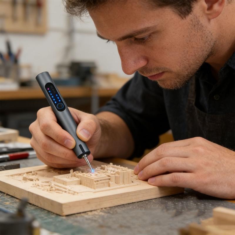 Penna per Incisione Portatile con Motore ad Alta Potenza e Velocità Regolabile per Lavori Dettagliati su Molteplici Materiali