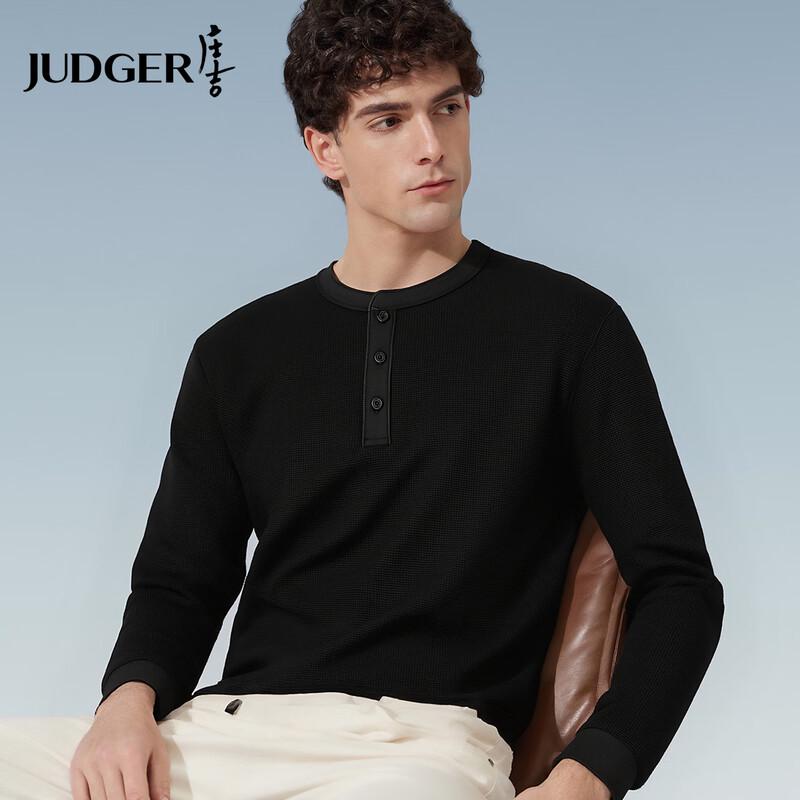 Judger Men s Waffle Henley Long-Sleeve T-Shirt XL