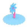 Silicone Lid Dustproof Hot and Cold Beverage Cup Cover with Flower Shape Handle for Kitchen