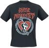 Rise Against Herz & Faust Symbol Aufdruck Schwarzes Baumwoll T-Shirt Herren Punk Unisex Tee