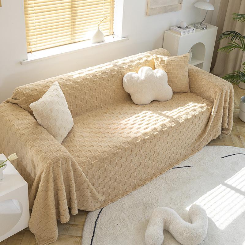 Sofabezug, Sofadecke, Unifarbener Sofaschutz, Nordischer Schlichter Sofabezug, Lässige Decke, Picknickdecke