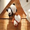 12cm Cute Panda Dolls  Plush Stuffed Doll Pendant Toy Children Animal Toys Gifts