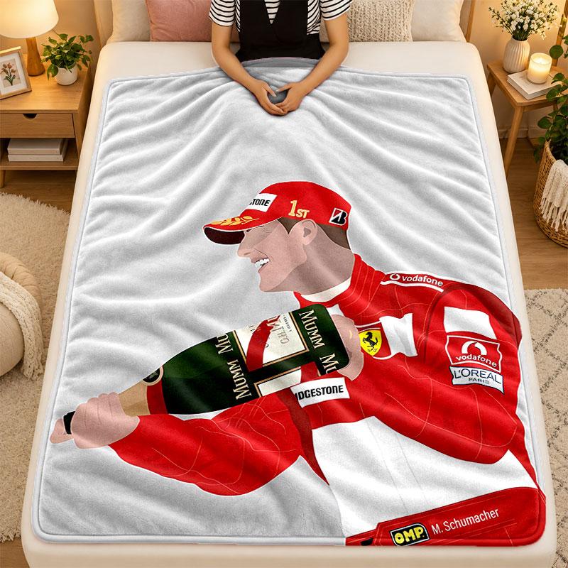 Coperta di Flanella Michael Schumacher Calda Morbida Coperta Plaid per Uso Interno Divano Letto Soggiorno