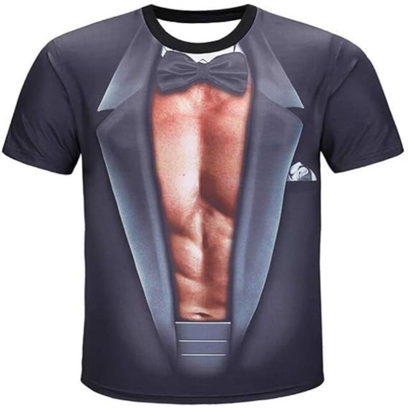 3D-Druck Lustiges Muskel-Grafik-T-Shirt für Männer und Frauen Kurzarm Hässliche T-Shirts Kleidung Herren Neuheit Party Cosplay T-Shirts