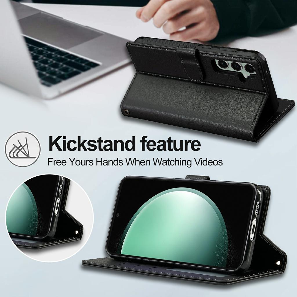 Seria LC.IMEEKE L2 dla Samsunga Galaxy S25 FE Etui Portfel ze skóry PU Odpinana magnetyczna osłona na telefon