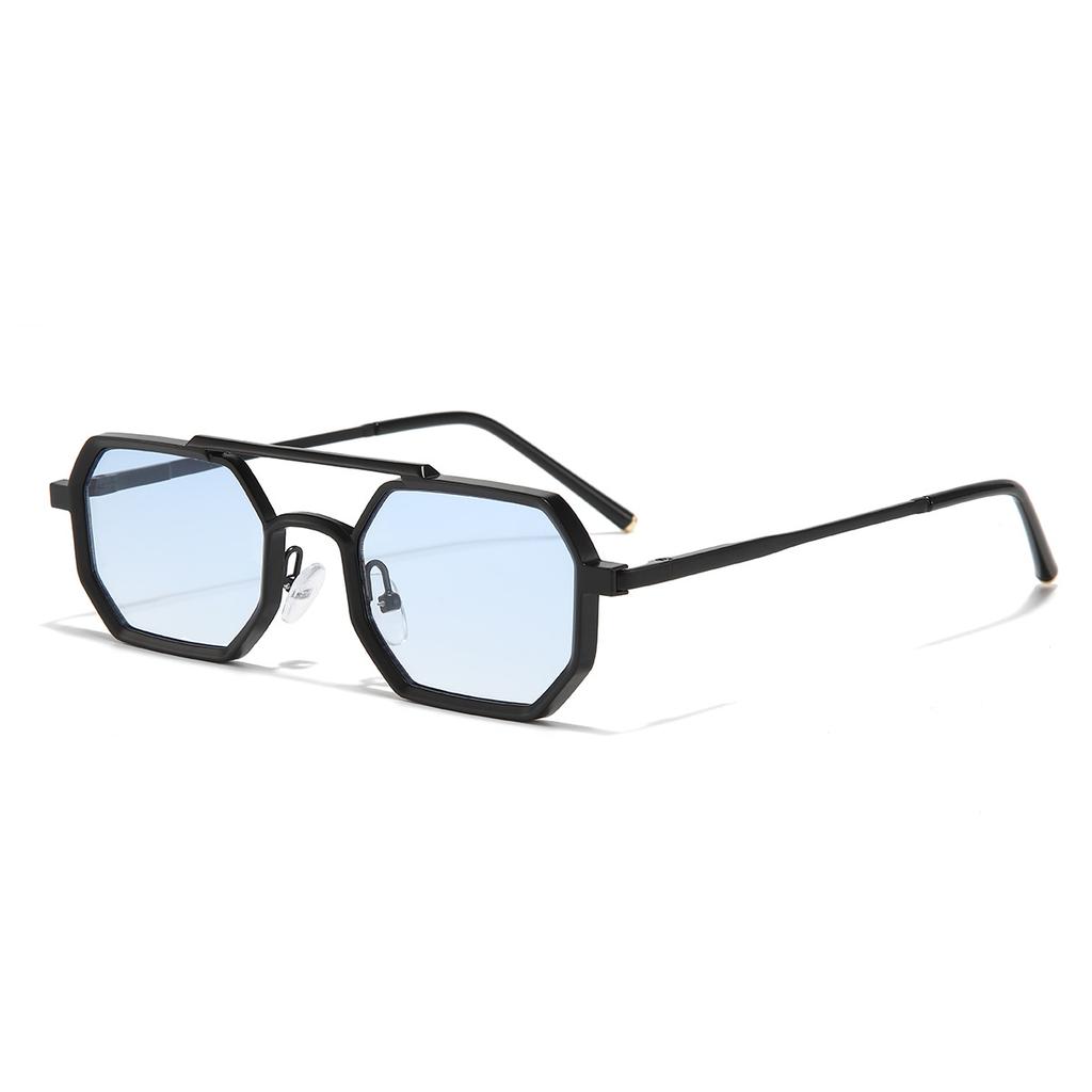 Klassische Metall Punk Quadrat Sonnenbrille Männer Frauen Retro Doppel Brücken Mode Frau Polygon Sonnenbrille Trendy Vintage Shades UV400