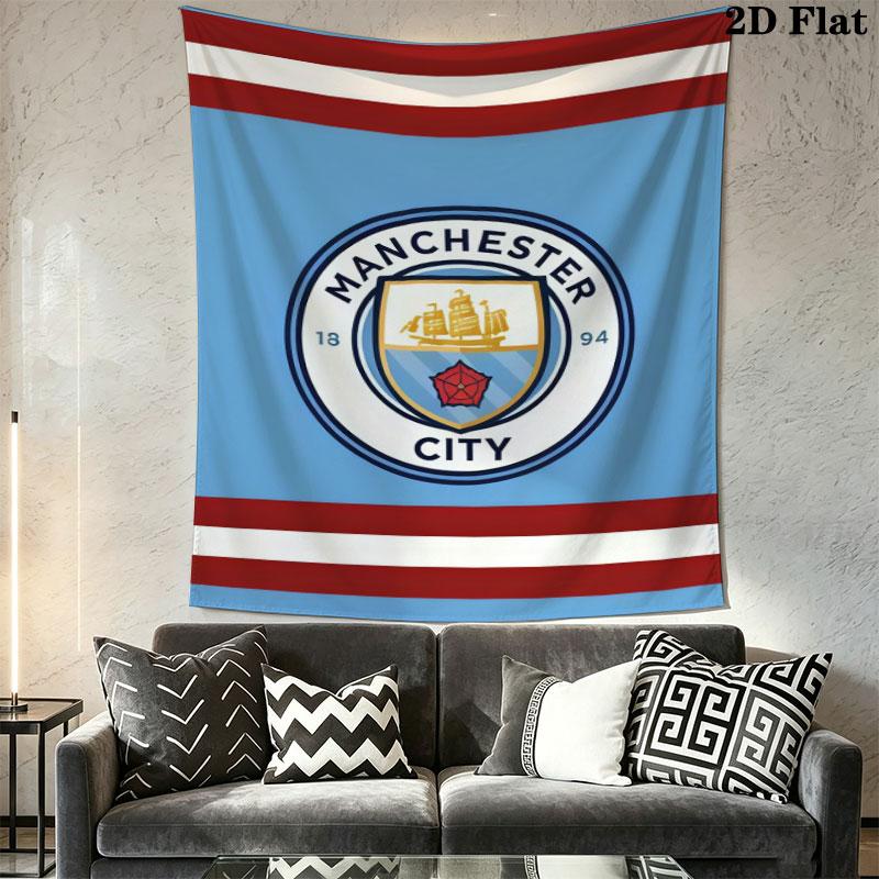 Sacred MCFC BadgeWall Hanging Printed Fabric Blanket Decorative Tapestries for Bedroom Living Room Home Decor