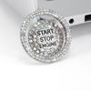 1PC Auto Dekorationen Auto Zubehör Strass Universal Kristall Start Stop Zündung Push-Schalter Abdeckung