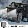 PAir 4.5Inch 16LED 80W 6500K Aluminum Square LED Work Light Fog Driving Lamp Offroad SUV Spotlight Bar Boat