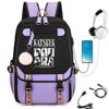 KATSEYE Campus Style Backpack Multifunctional Student Bookbag Large Capacity Lightweight Water-Resistant for School