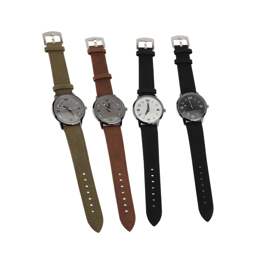 Ceas de Mână pentru Bărbați Casual Analog Cuarț Dată Minimalist Ceas Fashion cu Curea din Piele PU pentru Birou Afaceri