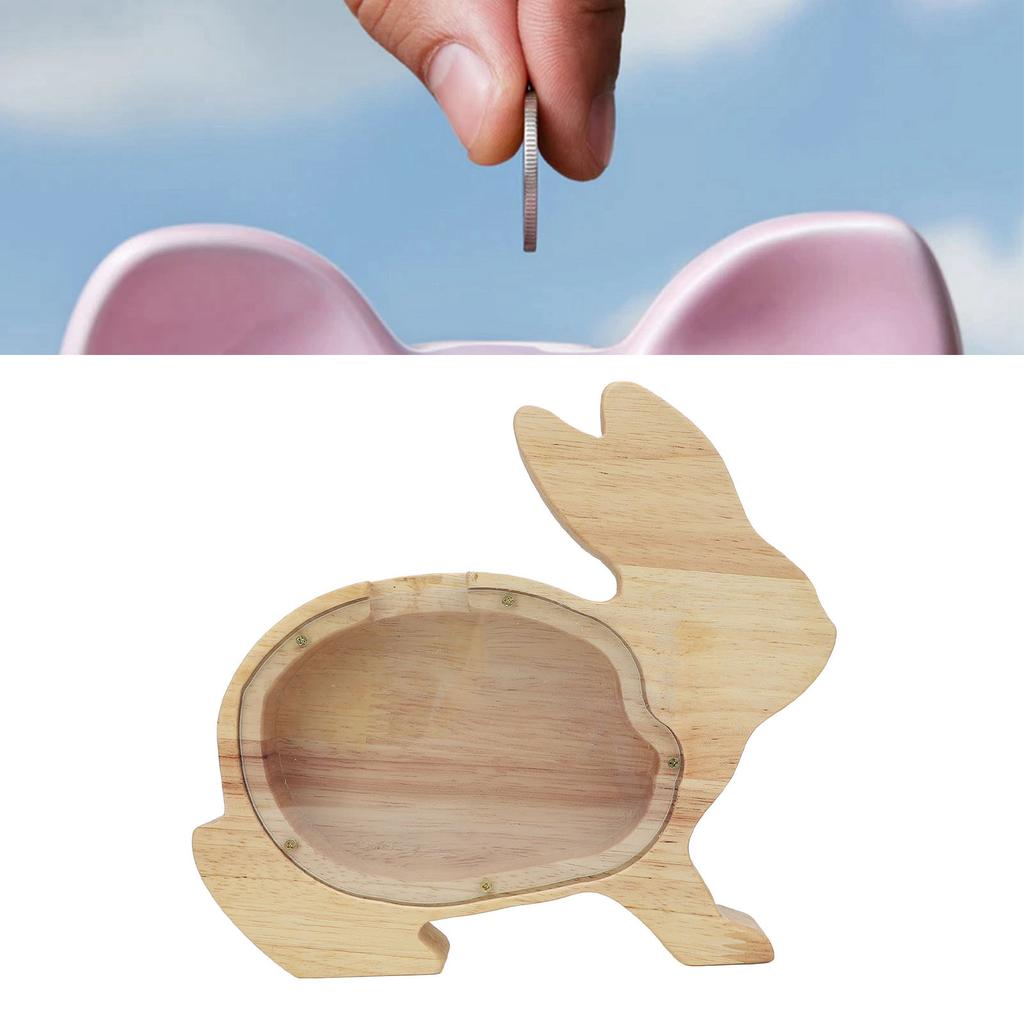 Animal   Bank Cute Cartoon Money Bank Wooden Animal Saving Box For Boys Girls and Adults
