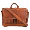 Menns ekte vintage brunt skinn messenger bag skulder laptop bag koffert