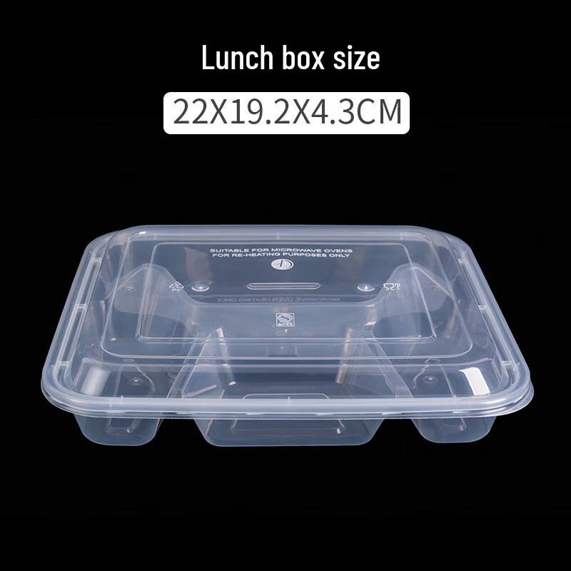 Horned Pansy Disposable Multi-Compartment Meal Prep Boxes
