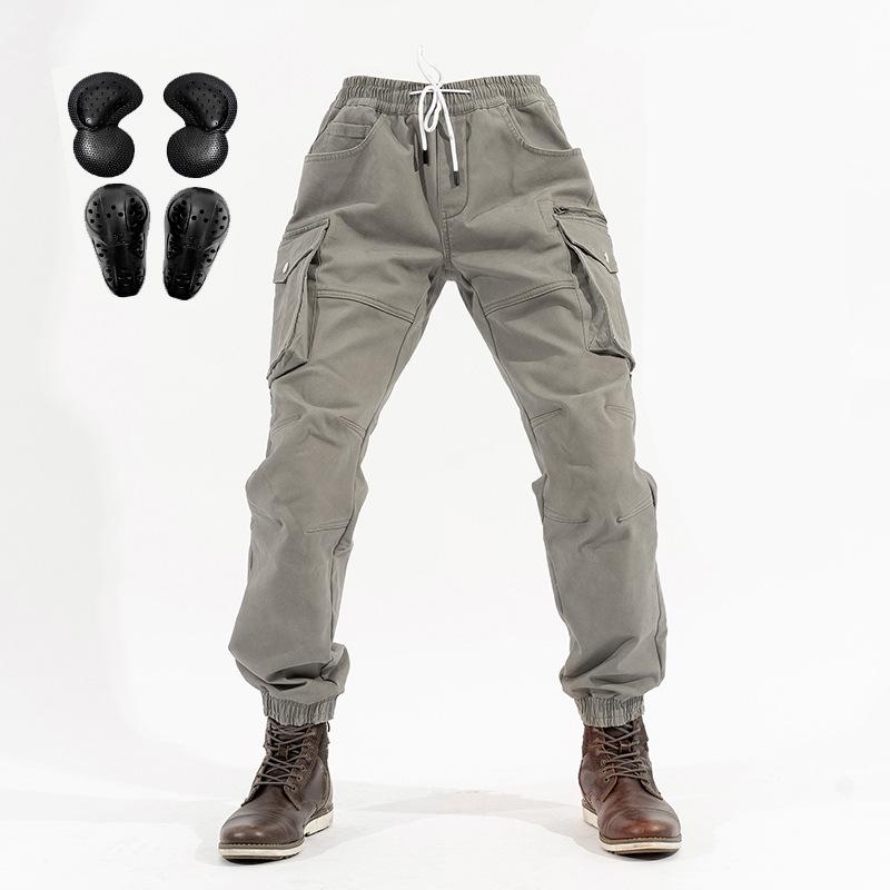 

Unisex Slim Fit Motorcycle Cargo Riding Pants - Four Seasons, Anti-Fall, Casual Touring Joggers S сірий колір