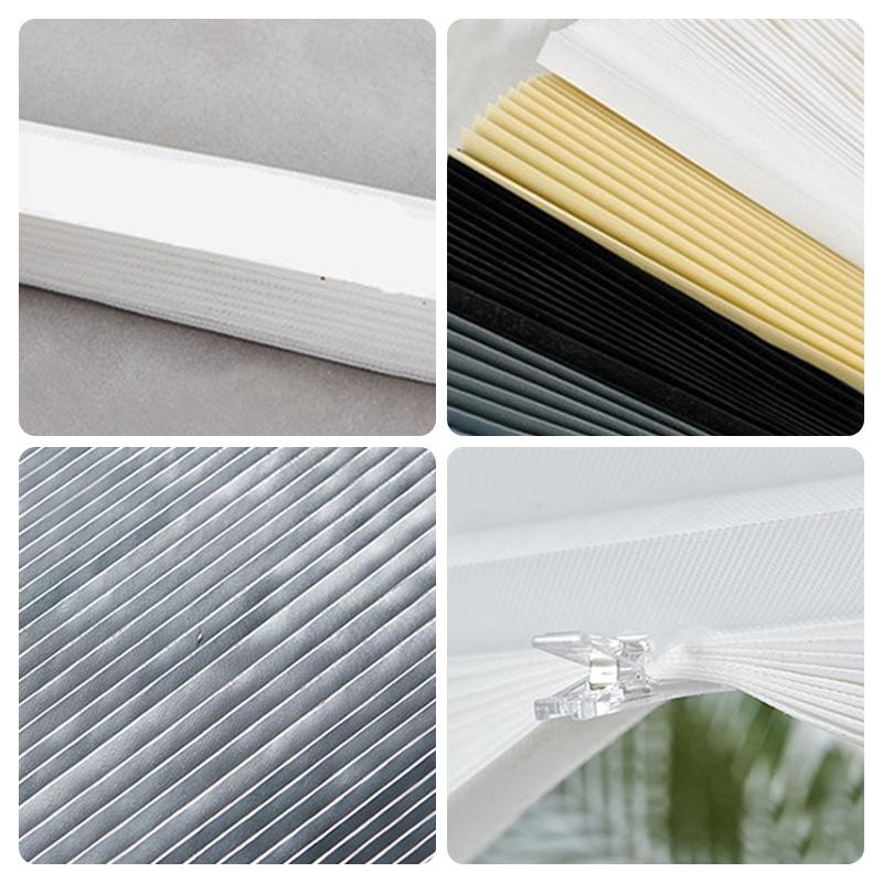 Selbstklebende Plissee-Vorhänge Sommer Hausbeschattung Sichtschutz-Vorhänge Kein Bohren Einfache Installation Sonnenschutz Plissee-Vorhänge