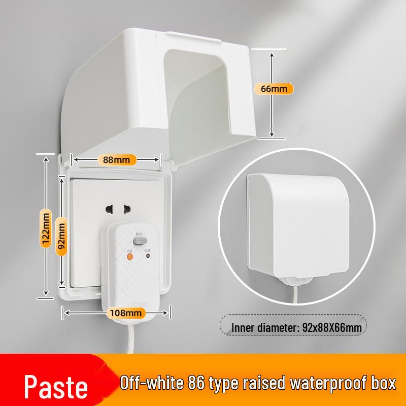 Type 86 Waterproof Bathroom Socket Cover: Child-Proof, Adhesive Shield Box