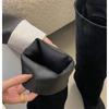 Autumn Winter Sexy Women Suede Knee-High Boots Street Style Pointed Toe Low Heels Cowboy Ladies Shoes Long Botas