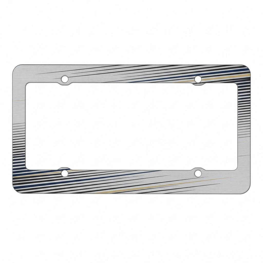 Metal Tag Frame Auto License Bracket Graphite Steering Wheel Icon Aluminum Print Car Custom Print
