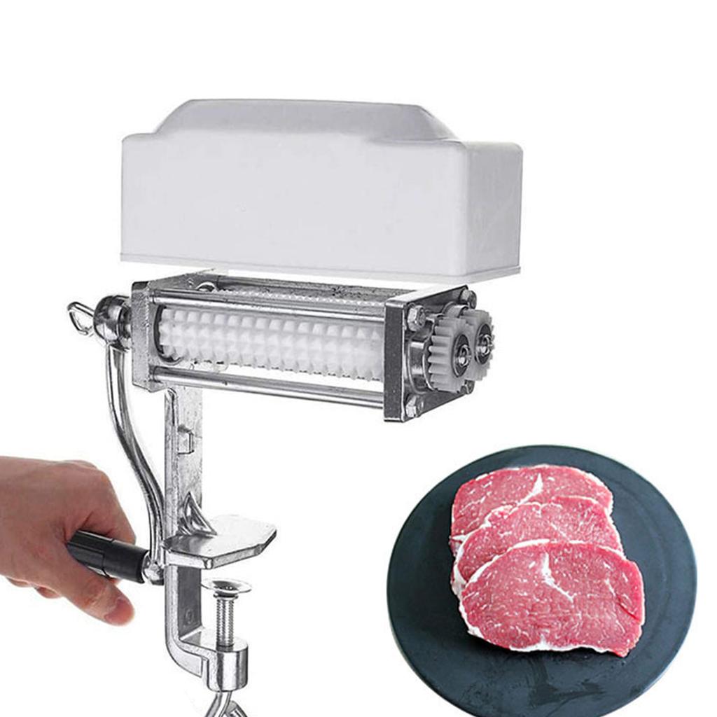Home Heavy Duty Fleischklopfer Würfler, Manuelles Steak flachklopfer Werkzeug, Fleischklopfer Maschine, Aufklemmbarer Schweinefleisch Roll-Mahlwerk Aufsatz für den Heimgebrauch