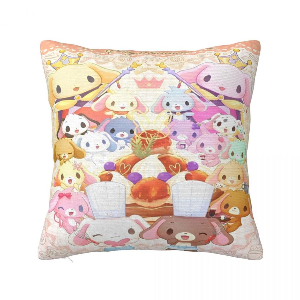 Sugarbunnies Anime Kuddfodral Polyester Dekorativ Kudde Söt Tecknad Rolig Kuddfodral