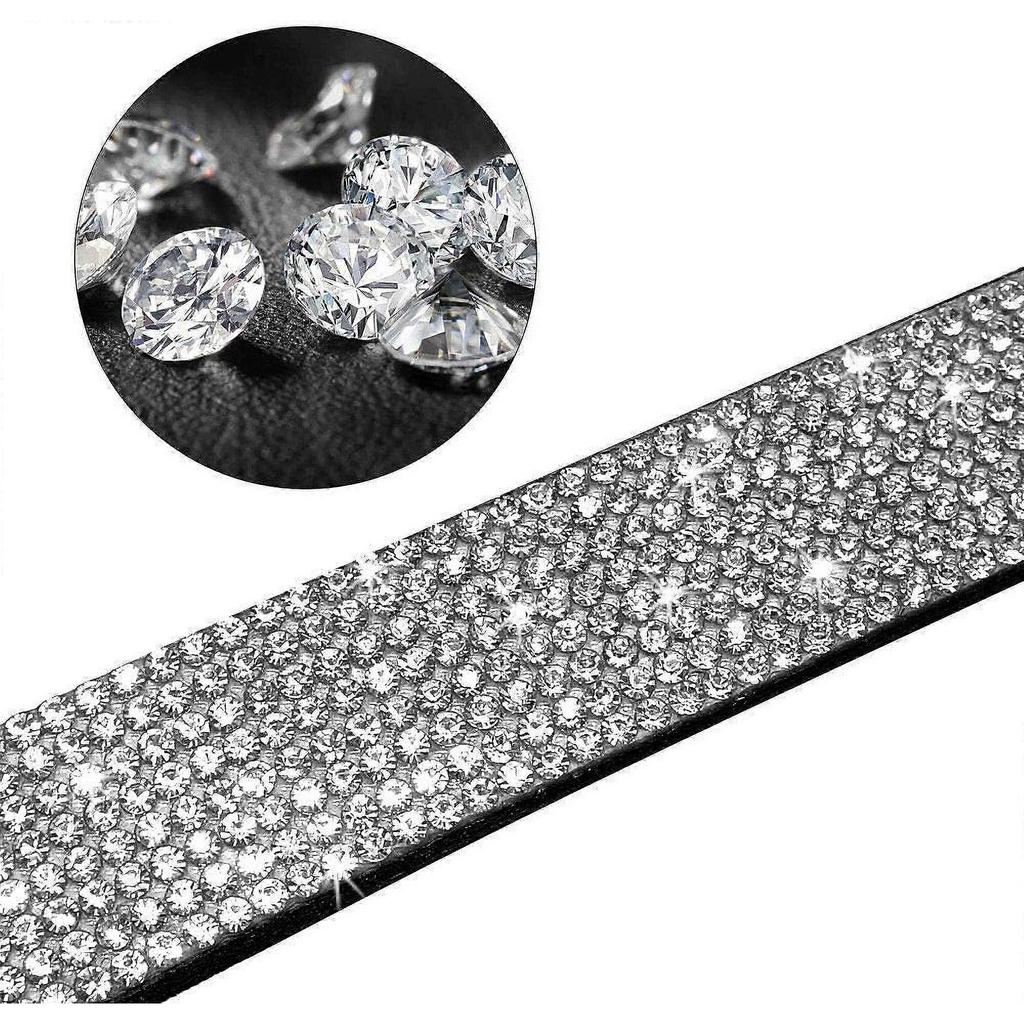 1Piece Rhinestone Dog Collar, Cute Dazzling Sparkling Soft Suede Leather Dog Cat Rhinestone Collar Crystal Diamond Pet Dog Puppy Collar