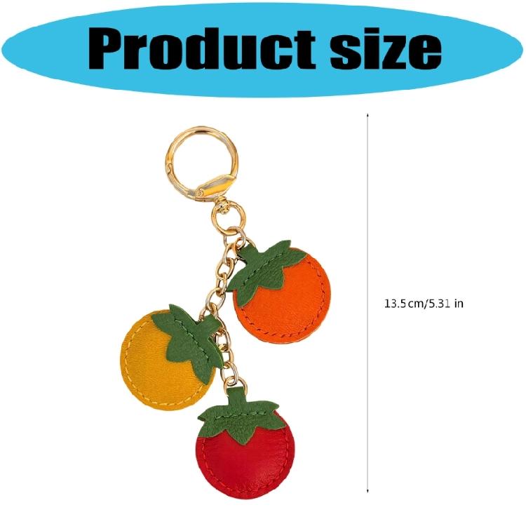 Lovely Fruit Keychain Portable PU Accessory for Practical Decorative Use