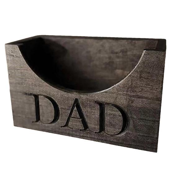 

Деревянная подставка для бейсбольной кепки с надписью для папы, толстая, большая вместимость, штабелируемый подарок на день отца серый