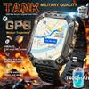 TANK New 1400mAh Battery Smart Watch GPS Path 10ATM Waterproof Sport Run Tracker Outdoors SOS Flashlight Military Smartwatch Men