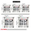 2pcs,2D plane printing Popular Curtains Heart of Kitchen Durable 100% Polyester Fabric (without rod) Decorations Inside Use for
