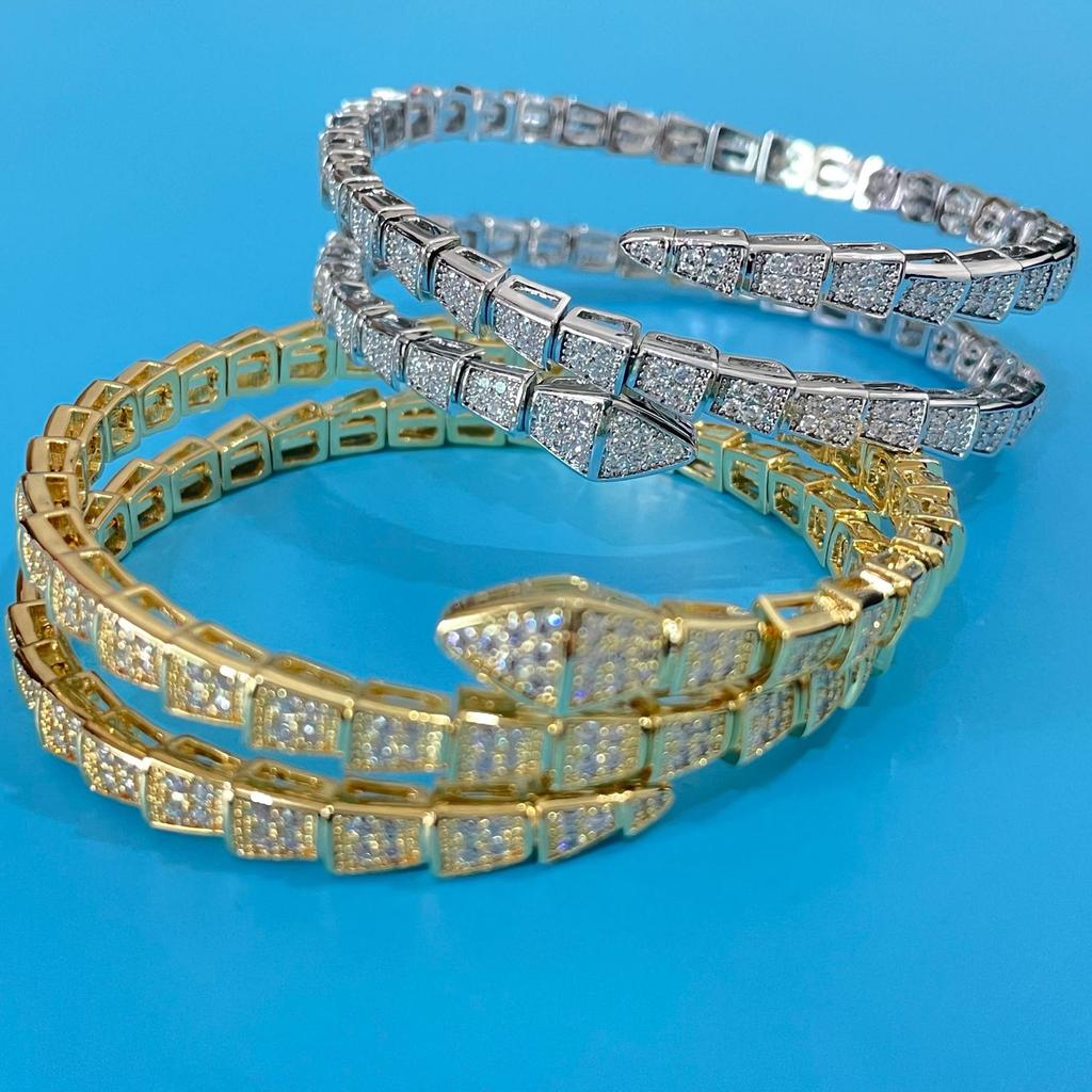 Full Circle Three-layer Elastic Snake High-end Fashion and High-end Jewelry Snake Bracelet