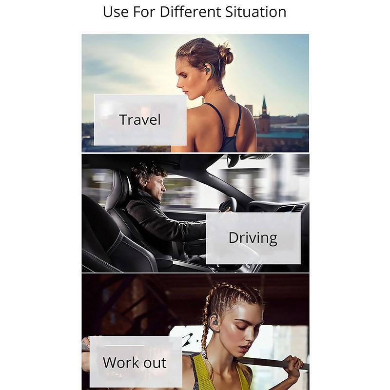 Bezdrátová sluchátka s jedním uchem Bluetooth Headset Bezdrátová obchodní sluchátka Vodotěsná sportovní sluchátka s mikrofonem
