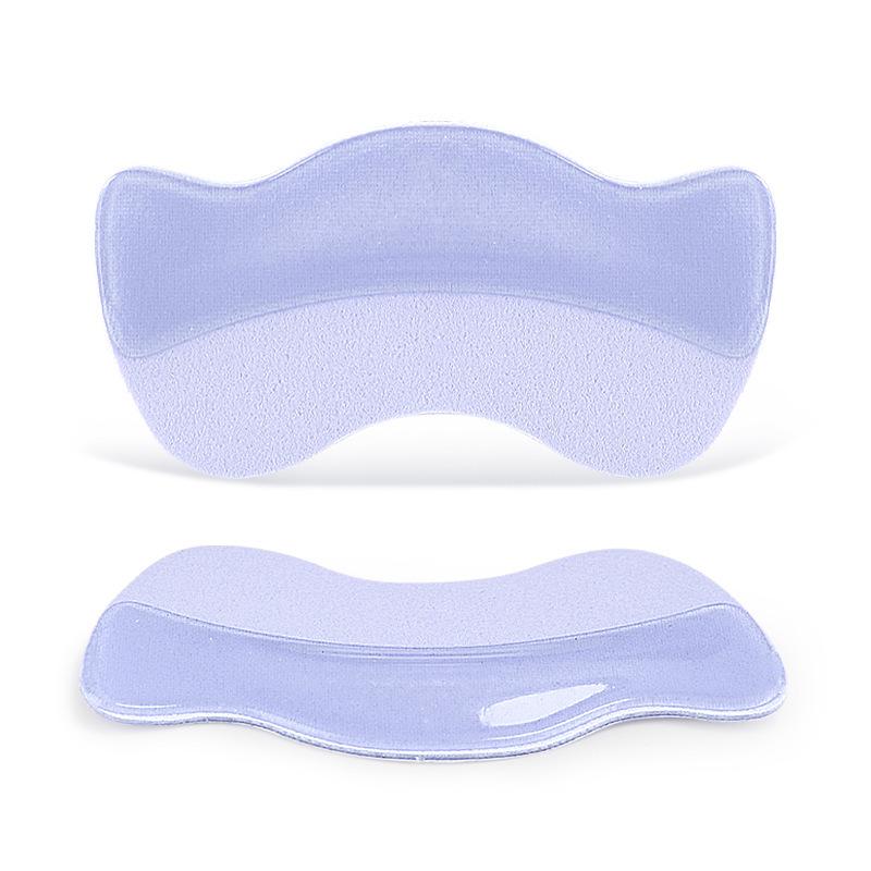 Веерообразные мягкие эластичные наклейки на пятку - Противоизносные, Регулируемые по размеру, Противоскользящие, Отрезаемые, Полуразмерные стельки для лоферов. светло-фиолетовый