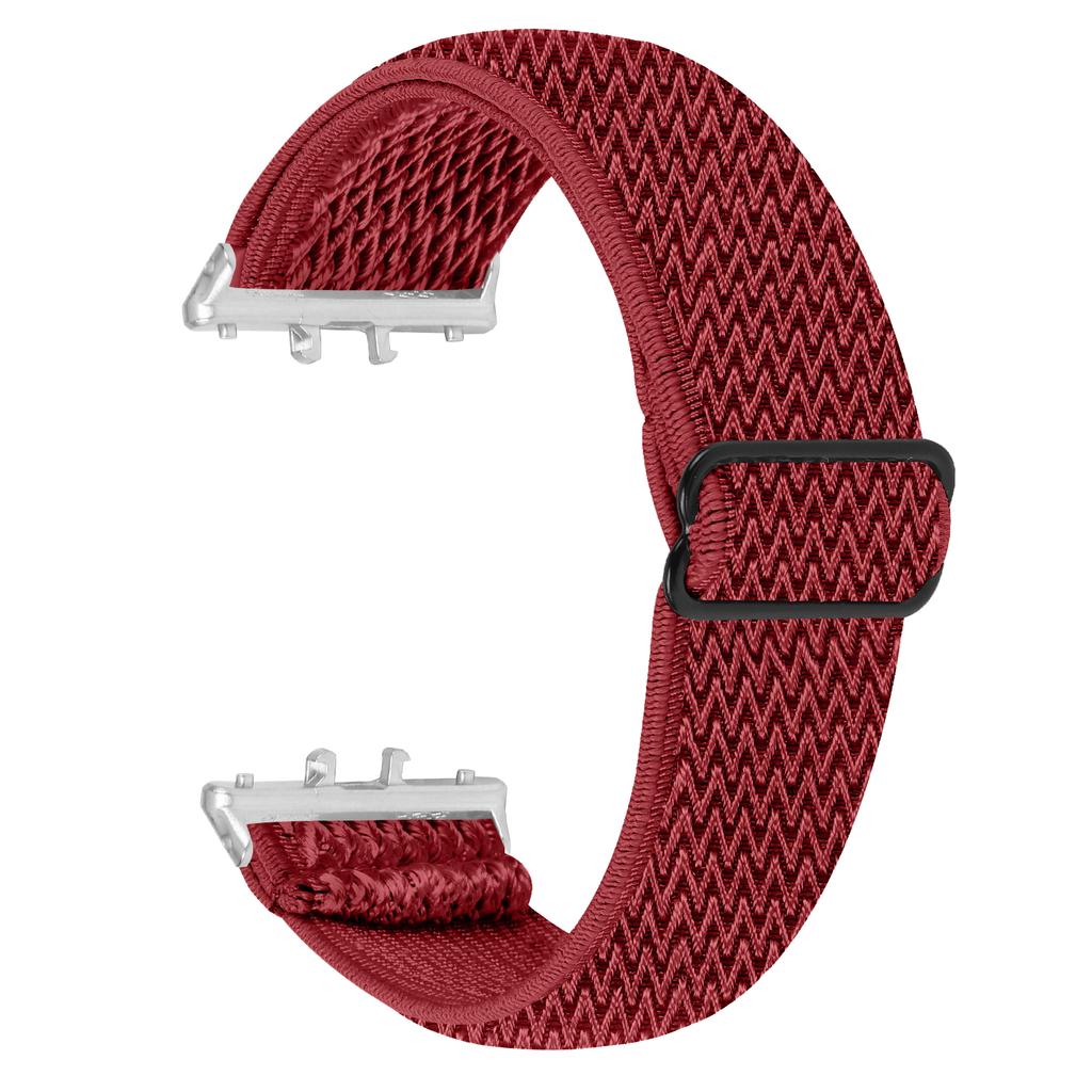 For Honor Watch X5 Watch Band Wave Pattern Nylon Woven Strap with Silver Connector