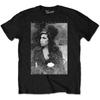 Amy Winehouse Herren Blumenporträt T-Shirt, Schwarz, Groß