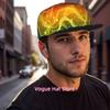 Vibrant Smoke Patterns, Unisex Flat Brim Baseball Cap For Men And Women, Hip Hop Streetwear Snapback Trucker Hat Ideal For Skate