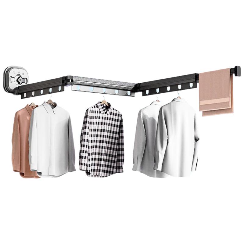 Folding Wall-Mounted Retractable Clothes Drying Rack