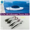 ABS Chrome Door Pull Doorknob Handle Decoration Frame Cover Trim Fit For VW Volkswagen Touran 2016 -  Car Accessories