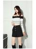 2025 Korean Style: Women's Slimming High Waist A-line Skirt Pants, Bootcut Wide Leg Casual Shorts, for Spring and Autumn