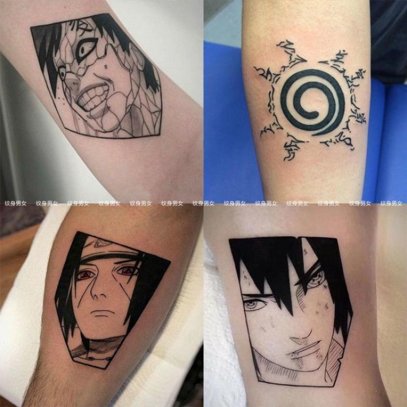 Tattoo stickers waterproof men and women durable Japanese comics anime Naruto Vortex Naruto Kakashi I love Luo