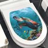Mehrere Stile Unterwasser Tier Muster Toilettendeckel Aufkleber Badezimmer Dekoration Badezimmer Abnehmbares Gemälde Wandbild Toilettendeckelbezug