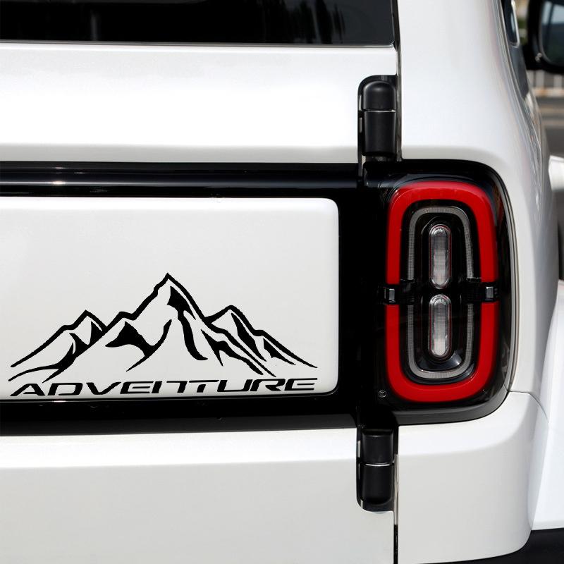 Mountain Adventurer Reflective Car Stickers Truck Automobile Decal Funny Vinyl Vehicle Decoration Motorbike Travel Cross-Country