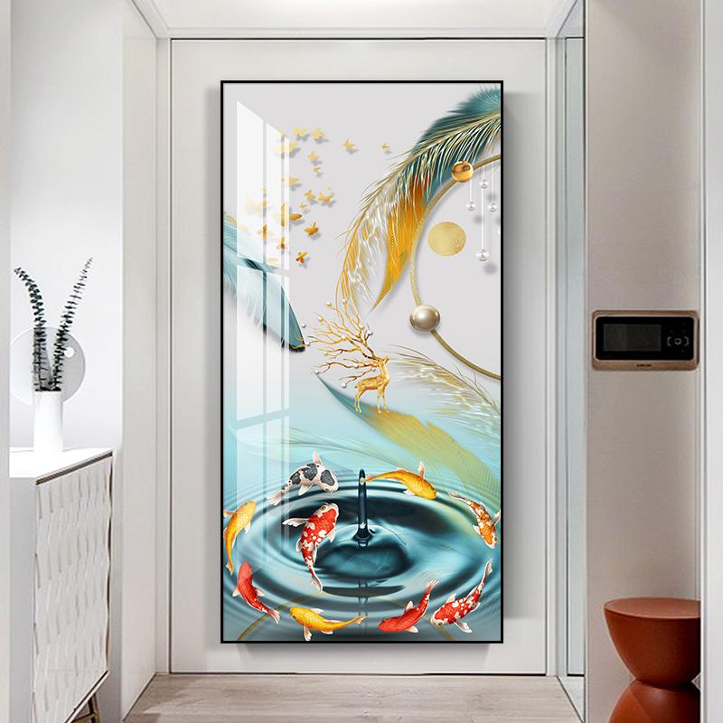 Nordic Luxury Decorative Painting Printed On Canvas Modern Feathers Posters Prints Wall Pictures for Porch Aisle Home Decor