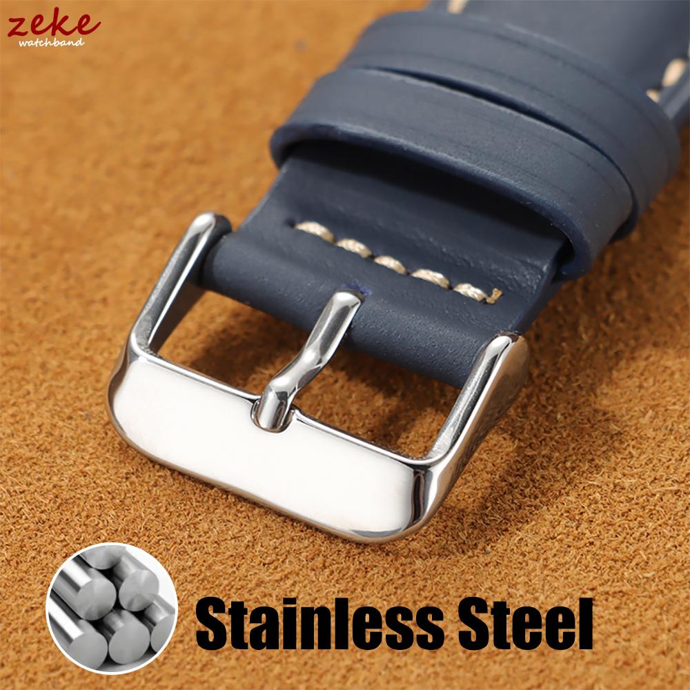 Genuine Leather Watchband 18mm 20mm 22mm Vintage Cowhide Watch Strap for Huawei Watch Quick Release Bracelet Universal Wristband